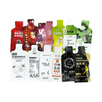 Pochette d'emballage liquide nutritionnelle personnalisée de forme irrégulière, sachet laminé PE de qualité alimentaire haute barrière pour suppléments et boissons