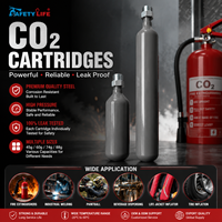 Cartouche de CO2 pour extincteur, cylindre de gaz CO2 33g 45g 60g 120g, fabricant OEM