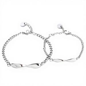 Bracelet simple pour couple, gravure commémorative, cadeau unisexe, modèle Mobius Kevlar JB260 - Product Image 1