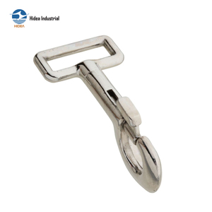 Mousqueton en alliage de zinc moulé sous pression <span class=keywords><strong>PO6</strong></span> avec déclencheur à boulon et anneau pivotant ou fixe, en acier inoxydable nickelé, pour laisse de chien - Product Image 3