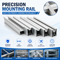 Système de montage solaire, rail en acier revêtu de zinc, d'aluminium et de magnésium pour l'installation de panneaux photovoltaïques sur toit ou au sol