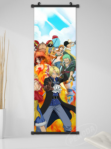 25*75CM Anime <span class=keywords><strong>chapeau</strong></span> <span class=keywords><strong>de</strong></span> <span class=keywords><strong>paille</strong></span> pirates toile Luffy Zoro <span class=keywords><strong>Nami</strong></span> HD Print One pieces poster - Product Image 4