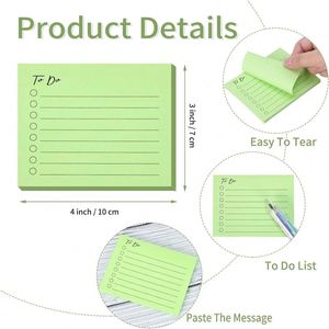 Customizable Self-Adhesive Sticky Notes Planner Self-Stick Note <b>Pad</b> Paper <b>Memo</b> <b>Pad</b> Office Home School Meeting Back-to-School - Product Image 2