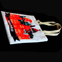 Sac de voyage en toile tissée avec logo personnalisé, souvenir de Madrid, Espagne