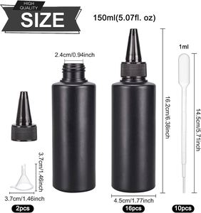 Custom 120ml 240ml 500ml Plastic Hair Oil Squeeze Applicator Bottle Twist Cap Nozzle Solvent <b>Paint</b> Ink Wig Glue Screen Printing - Product Image 2