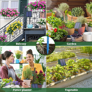 Sistema di <span class=keywords><strong>irrigazione</strong></span> a goccia solare <span class=keywords><strong>per</strong></span> il giardino, 30 modalità di cronometraggio automatico di <span class=keywords><strong>irrigazione</strong></span> a goccia Kit supporta 10 piante interne ed esterne - Product Image 6