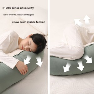 Almohada de Maternidad de Fibra de Viscosa, Larga, para Dormir de Lado, con Soporte para Piernas, Desmontable, Lavable, para Muñecas, 1 Metro - Product Image 2