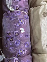 Luxe blanc voilage rideau tissu velours broderie dentelle tissé Design salon 120 GSM léger respirant usine approvisionnement