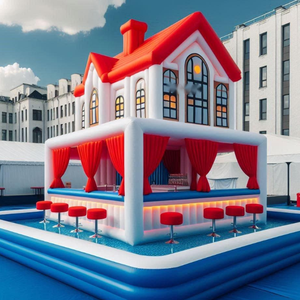 Barres de piscine gonflables en PVC personnalisables pour les événements de fête d'arrière-cour Caractéristiques du parc aquatique fournies par l'usine - Product Image 6