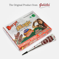 Golecha Naturals Magic Maroon Mehandi Cone Prêt à l'emploi, Pâte de Henné Lisse Écologique 25g pour Motifs Manuels de Mariage et de Festival