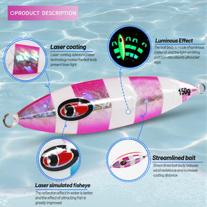 J9 – leurre métallique de type cuillère, appât artificiel idéal pour la pêche au bar ou au lancer depuis le rivage, 120g - Product Image 3