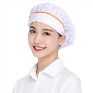 Fashion Catering Work Hat Chef Kitchen Hat Anti-oil Smoke Women's Net Hat Anti-hair Loss Restaurant Food Factory Man
