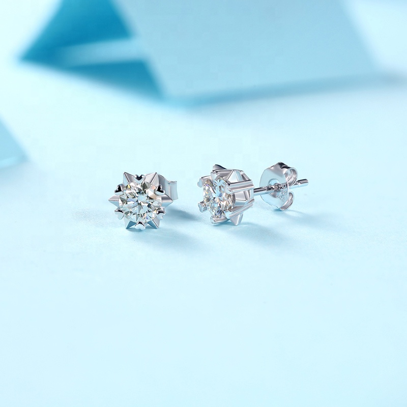 HMOIS crystal earrings silver S925 factory wholesale 0.5ct moissanite diamond earings for 2021 women