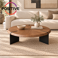 Table basse ronde moderne minimaliste avec pieds en acier inoxydable, design créatif, mobilier de salon, fabrication OEM ODM directe d'usine