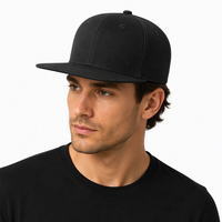 Casquette Snapback Noire Structurée à Visière Plate Réglable Personnalisable pour Homme et Femme, Idéale pour les Événements de Danse Urbaine et les Battles