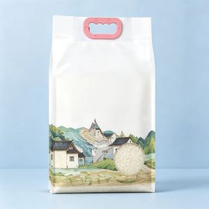 Sac <span class=keywords><strong>de</strong></span> stockage <span class=keywords><strong>de</strong></span> <span class=keywords><strong>riz</strong></span> sous vide robuste en nylon laminé PE avec poignée ergonomique pour <span class=keywords><strong>riz</strong></span> à grains longs 1kg 3kg 10kg - Product Image 1