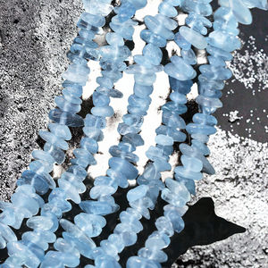 Perles en pierre naturelle d'aigue-marine en éclats de 5-8 mm en gros pour la fabrication de bijoux, livraison rapide, accessoires de collier - Product Image 3