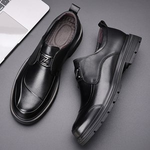 Men's Spring Fashion Derby Shoes Top Grain Leather High End Classic Style Elegant Leather Shoes for Men - Product Image 6