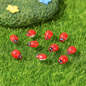 Adorno de Resina de Mariquita, Decoración de Jardín en Miniatura para Manualidades, Accesorios de Bricolaje, Elegante Tema Forestal - Product Image 2