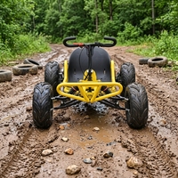 Kart de course tout-terrain avec pneus de 7 pouces, châssis en acier, moteur 63cc, véhicule de plage à quatre roues pour la montagne