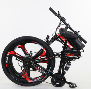 Vélo électrique à batterie lithium sans balais avec cadre en acier à haute teneur en carbone 36V, frein à disque, 21 vitesses, <span class=keywords><strong>VTT</strong></span> électrique en provenance de Chine - Product Image 6
