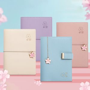 Cuaderno de Diario A5 Personalizado, Serie Flor de Cerezo 32K, Encuadernación Cosida, Tapa Dura, Imitación de Cuero Térmico, Promocional, Bonito - Product Image 1