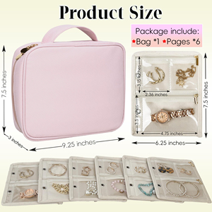 <b>Clear</b> Sturdy Zipper Jewelry <b>Bag</b> <b>Travel</b> Organizers for Earrings and Necklaces with Waterproof Designs Daily Use - Product Image 2