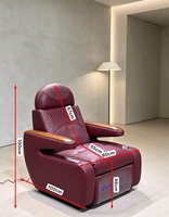 Fauteuils inclinables électriques en cuir haut de gamme pour adultes avec repose-pieds, fauteuil pivotant pour salon et chambre à coucher