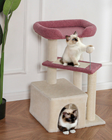 Arbre à chat en bois massif de qualité supérieure en PVC épaissi Design de luxe moderne imperméable pour les grandes races comme le Maine Coon Fabricant premium