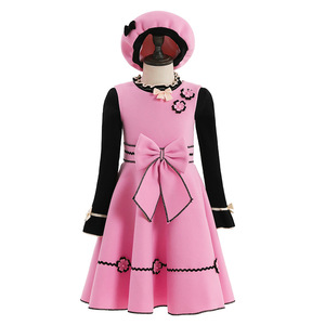 Vestito Invernale in Lana con Cappello per Bambine, Abito da Compleanno e Natale, Vendita Calda 2022 - Product Image 5