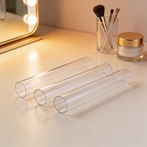 ที่เก็บเครื่องสำอางแบบใสทรงกระบอกสำหรับจัดระเบียบเครื่องสำอาง - Product Image 1