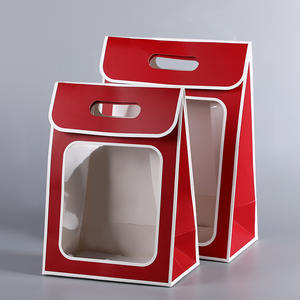 Borsa regalo portatile di lusso con Design a conchiglia di 2 dimensioni per involucro di fiori per negozio di fiori - Product Image 5