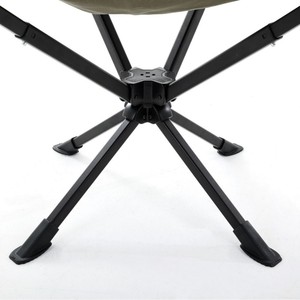 Portable Folding Moon Chair Aluminum Alloy Outdoor <b>Camping</b> Hiking Fishing Garden Chair With <b>Cup</b> Holder Military Green - Product Image 4