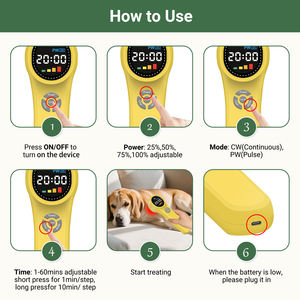 ZJZK Laser terapi tanpa Cross Infaction, Laser terapi Laser rendah untuk anjing, terapi Laser rendah, mempercepat perbaikan tisu, pereda nyeri - Product Image 5