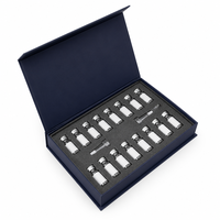 Scatola Rigida Stile Libro Bordeaux con Logo Personalizzato e Vassoio EVA per 16 Fiale di Polvere Liofilizzata, Confezione per Prodotti Skincare