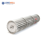 LONGWELL Impeller de ventilateur tangentiel en aluminium sur mesure pour climatisation, vente en gros, pale de ventilateur tangentiel en aluminium