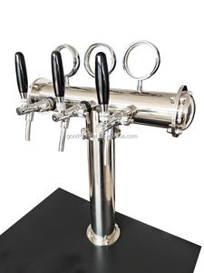 Colonne <span class=keywords><strong>de</strong></span> Bière en Acier Inoxydable 3 Voies en T Led Rose Doré avec 3 Robinets pour Refroidisseur <span class=keywords><strong>de</strong></span> Bière ou <span class=keywords><strong>Caf</strong></span>é - Product Image 2