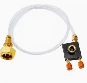 Adaptateur de tuyau pour réchaud de camping extérieur, connecteur métallique pour réservoir plat de propane, butane, isobutane - Product Image 1