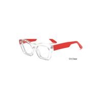 Montures de lunettes optiques œil-de-chat carrées audacieuses en acétate TR pour lunettes de vue tendance OEM ODM Logo personnalisé