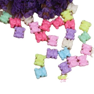 Cuentas sueltas ovaladas de acrílico de 9 mm de diámetro con orificio de 2,9 mm para la fabricación de joyas, material de manualidades DIY, mezcla de colores primaverales. - Product Image 2
