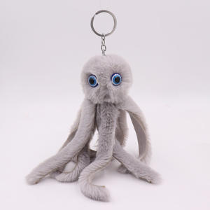 Vente en gros 18cm Poulpe Simulation Fourrure En Peluche Porte-clés Doux Vie <span class=keywords><strong>Marine</strong></span> Jouets En Peluche Sac Pendentif Cadeau avec Anneau Porte-clés - Product Image 4