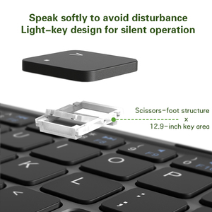 Mới gấp ba màn hình cảm ứng bàn phím nạp tiền BT ánh sáng không dây mỏng xách tay Bàn phím mini nhà máy bán buôn xuyên biên giới - Product Image 5