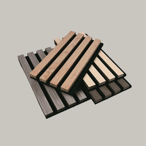 Panneaux acoustiques en bois à lattes cannelées, panneau absorbant le son pour les murs d'entrepôts extérieurs, panneau mural insonorisant résistant aux intempéries - Product Image 5