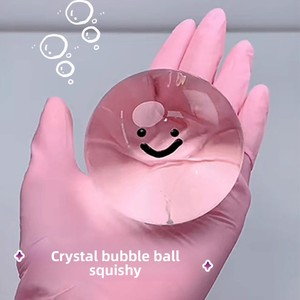Jouet souple anti-stress et anti-agressivité en forme de méduse transparente Xiaohongshu – Douceur en caoutchouc à rebond lent pour les jeunes - Product Image 5