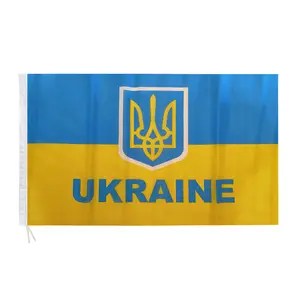 Ukraine flag manufacturer 3*5ft polyester flag in stock