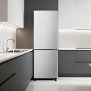 Frigorifero Xiaomi Mijia 185L <span class=keywords><strong>a</strong></span> <span class=keywords><strong>Due</strong></span> Porte con Congelatore 150-199L, Compressore <span class=keywords><strong>a</strong></span> Doppia Porta per Casa e Appartamento - Product Image 3