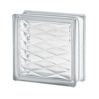 Bloc de verre brumeux givré avec trou/brique de verre clair/brique de verre creuse décorative de n'importe quelle couleur pour la décoration de lumières de fenêtre intérieure