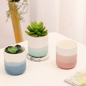 YBH moderno interno ceramica blu e bianco vaso di <span class=keywords><strong>fiori</strong></span> opaco finitura succulenta pentola <span class=keywords><strong>per</strong></span> la casa e Hotel <span class=keywords><strong>da</strong></span> <span class=keywords><strong>tavolo</strong></span> <span class=keywords><strong>per</strong></span> la decorazione delle piante - Product Image 3