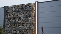 Système de panneaux de clôture modulaires en WPC, kit de bande lumineuse LED extérieure étanche, cadre en aluminium, mur d'intimité pour jardin