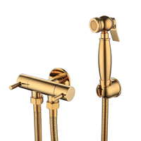 Kit de pulvérisation de bidet mural moderne en cuivre massif pour salle de bain, avec douchette à main et pulvérisateur de couches, facile à nettoyer